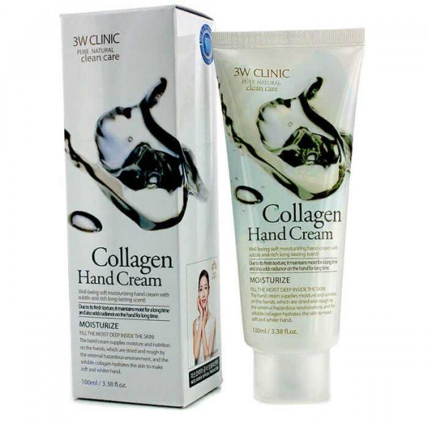3W Clinic Увлажняющий крем для рук с коллагеном Collagen Hand Cream (100 мл)