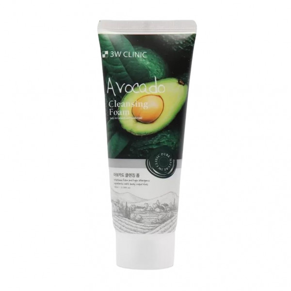 3W CLINIC Пенка для умывания лица с экстрактом авокадо Avocado Cleansing Foam (100 мл)