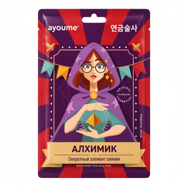 Ayoume Тонизирующая тканевая маска для лица с пептидами The Alchemist Mask Sheet For Dull Skin (23 мл)