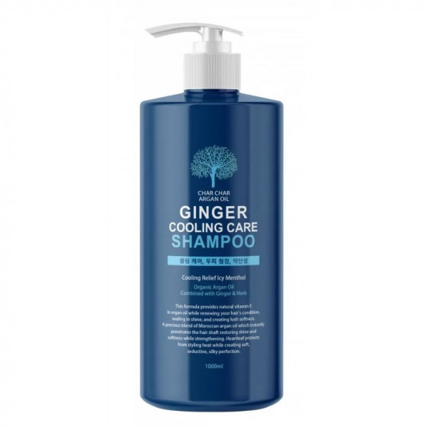 Evas Char Char Шампунь для охлаждения и укрепления волос Argan Oil Ginger Cooling Care Shampoo (1000 мл)