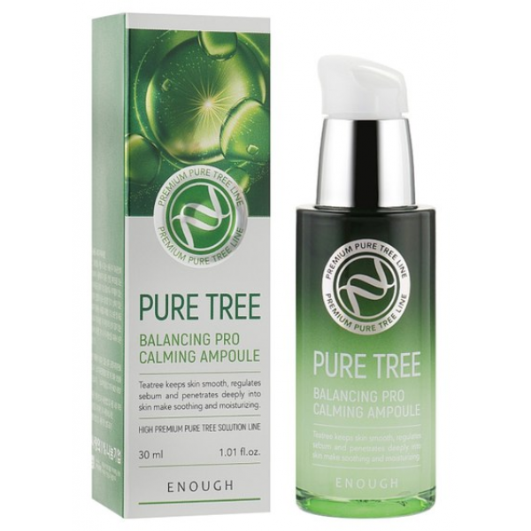 ENOUGH Успокаивающая сыворотка для лица с экстрактом чайного дерева Pure Tree Balancing Pro Calming Ampoule (30 мл)