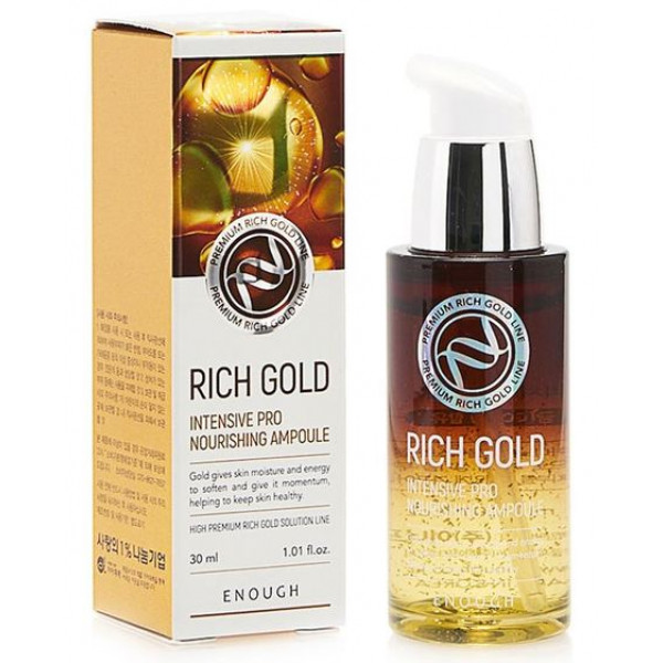 ENOUGH Восстанавливающая сыворотка для лица с золотом Rich Gold Intensive Pro Nourishing Ampoule (30 мл)