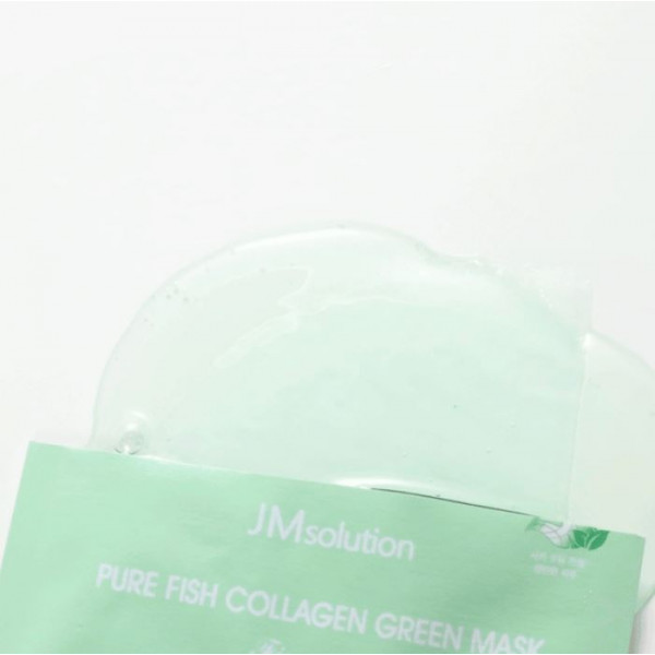 JMsolution Успокаивающая тканевая маска для лица с коллагеном Pure Fish Collagen Collagen Green Mask Firming (30 мл)