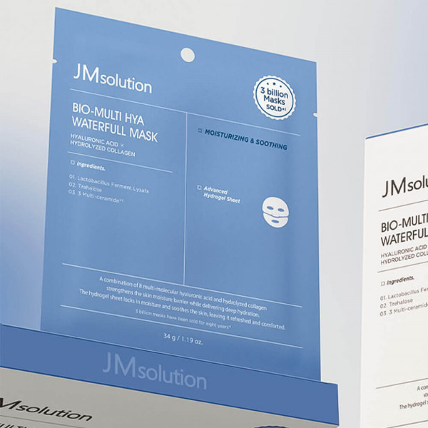 JMsolution Увлажняющая гидрогелевая маска для лица с гиалуроновой кислотой и коллагеном Bio-Multi Hya Waterfull Mask (34 г)