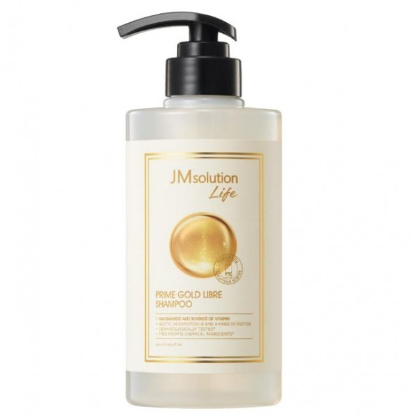  JMsolution Укрепляющий шампунь для волос с золотом и комплексом пептидов Life Prime Gold Libre Shampoo (500 мл)