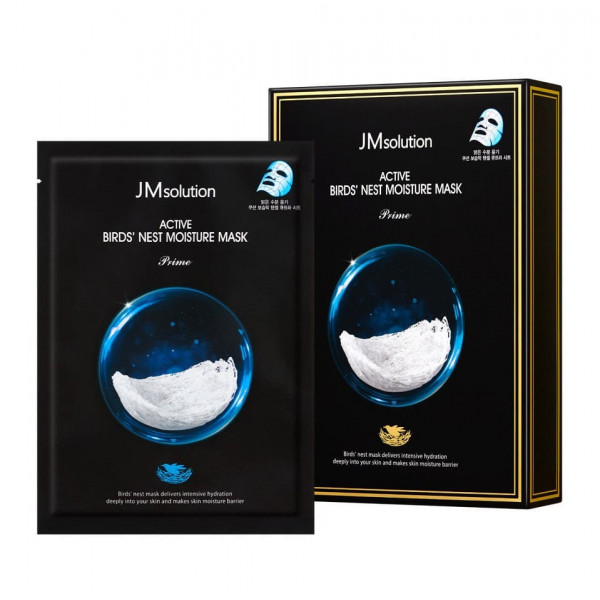 JMsolution Ультратонкая омолаживающая тканевая маска для лица с ласточкиным гнездом Active Bird's Nest Moisture Mask Prime (30 мл)
