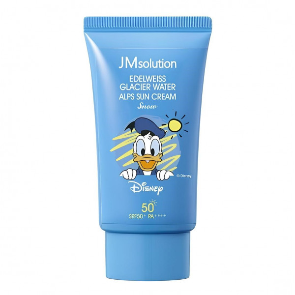 JMsolution Охлаждающий солнцезащитный крем для лица Edelweiss Glacier Water Alps Sun Cream Snow SPF 50+ PA++++ (50 мл)