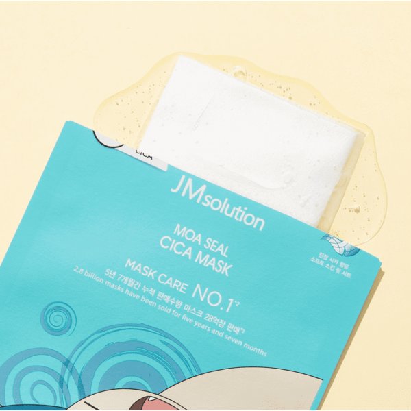 JMsolution Успокаивающая тканевая маска для лица с центеллой и BHA-кислотой Moa Seal Cica Mask Pokemon (28 мл)