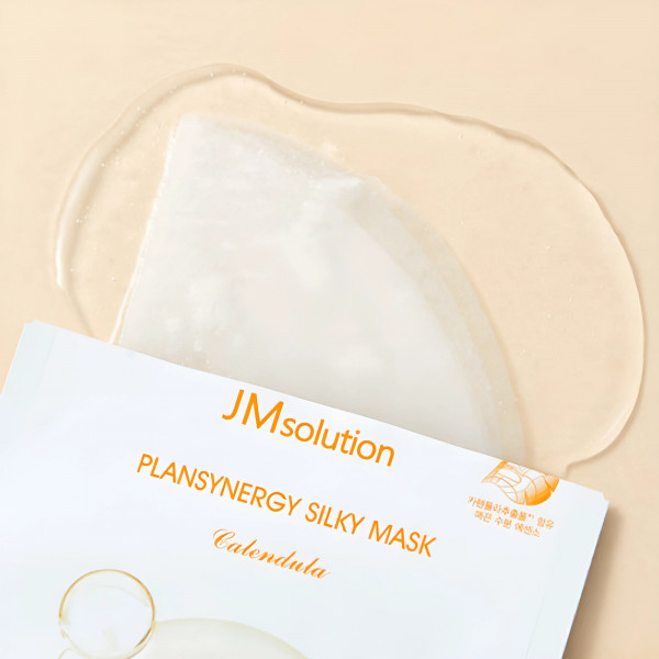 JMsolution Успокаивающая тканевая маска для лица с календулой Plansynergy Silky Mask Calendula (30 мл)