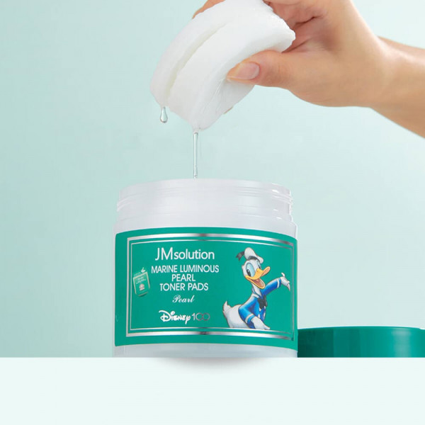JMsolution Тонер-пэды для сияния кожи лица c экстрактом жемчуга Marine Luminous Pearl Toner Pads (70 шт)
