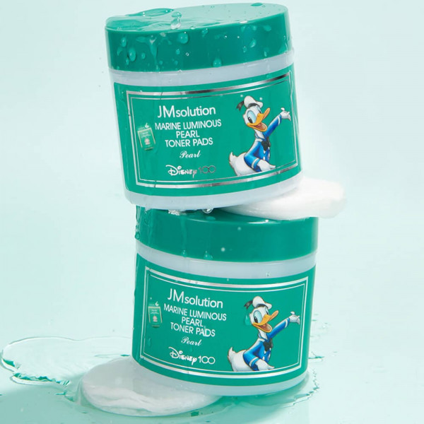 JMsolution Тонер-пэды для сияния кожи лица c экстрактом жемчуга Marine Luminous Pearl Toner Pads (70 шт)
