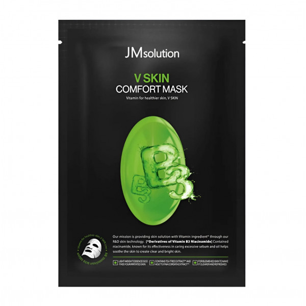 JMsolution Тканевая маска для сияния кожи лица с ниацинамидом V Skin Comfort Mask (30 мл)