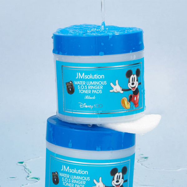 JMsolution Восстанавливающие тонер-пэды для лица с BHA-кислотой Water Glow SOS Ringer Toner Pads Black (70 шт)