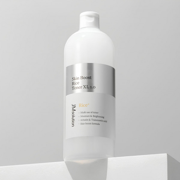 JMsolution Тонер с рисовой водой для интенсивного увлажнения и сияния лица Skin Boost Rice Toner XL 1.0 (600 мл)