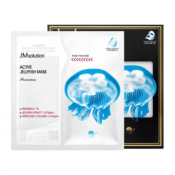 JMsolution Премиальная тканевая маска для лица с экстрактом медузы Active Jellyfish Mask Premium (33 мл)