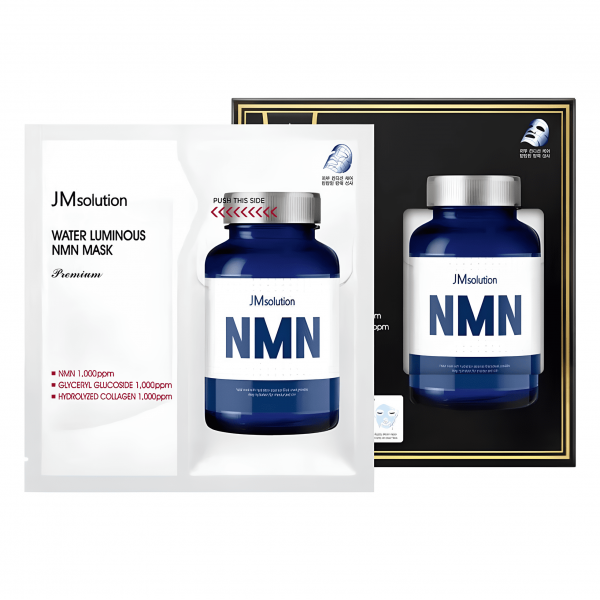 JMsolution Премиальная тканевая маска для лица с NMN и коллагеном Water Luminous NMN Mask Premium (33 мл)