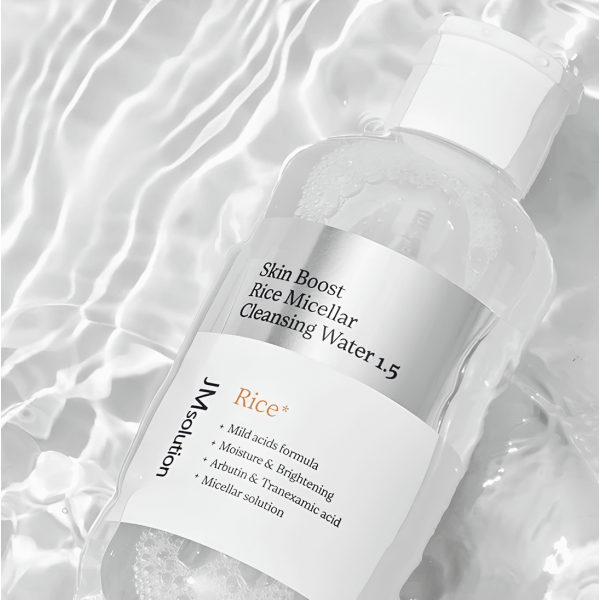 JMsolution Очищающая рисовая мицеллярная вода для снятия макияжа Skin Boost Rice Micellar Cleansing Water 1.5 (500 мл)