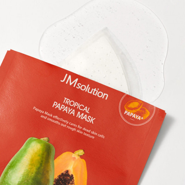 JMsolution Выравнивающая тканевая маска для лица с папайей Tropical Papaya Mask (28 мл)