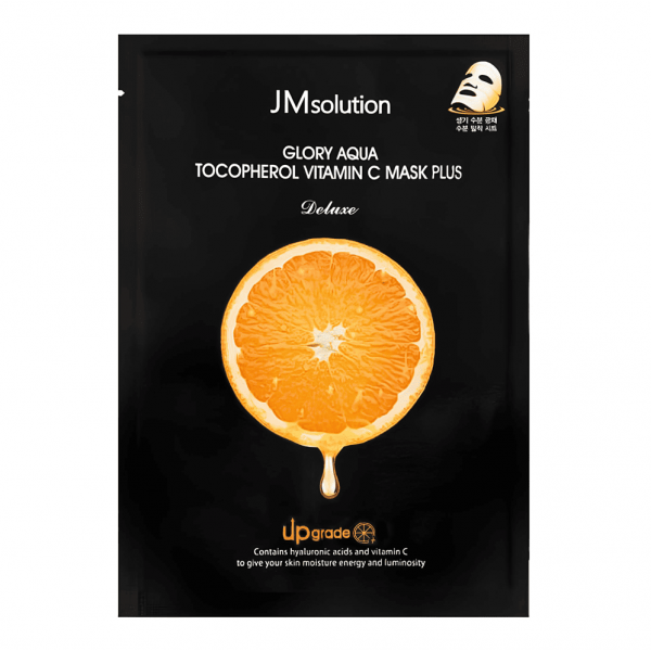 JMsolution Выравнивающая тканевая маска для лица с витаминами E и С Glory Aqua Tocopherol Vitamin C Mask Plus (30 мл)