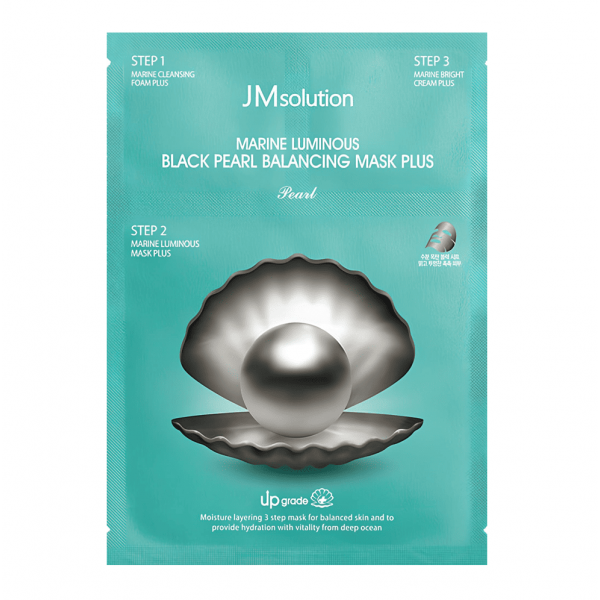 JMsolution Трехшаговая увлажняющая маска для лица с черным жемчугом Marine Luminous Black Pearl Balancing Mask Plus (30 мл)