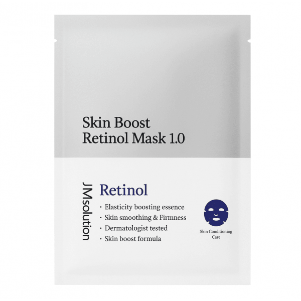 JMsolution Выравнивающая тканевая маска для лица с ретинолом Skin Boost Retinol Mask 1.0 (30 мл)