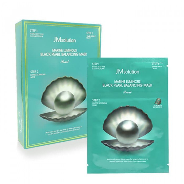 JMsolution Трёхшаговая маска для сияния кожи Marine Luminous Black Pearl Balancing Mask (30 мл)