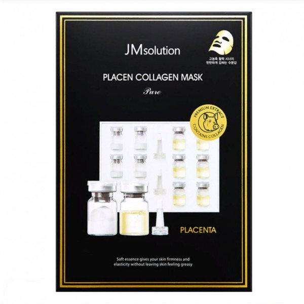 JMsolution Плацентарная тканевая маска с коллагеном​​​​​​​ для лица Placen Collagen Mask Pure (30 мл)