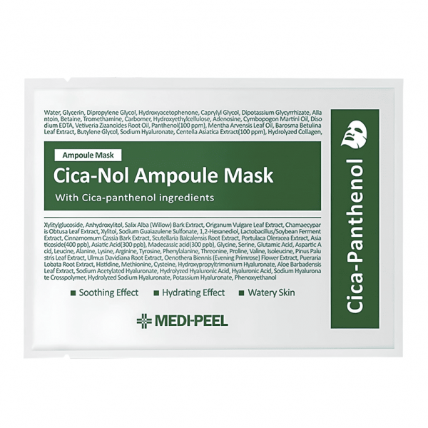 MEDIPEEL⁺ Успокаивающая тканевая маска для лица с экстрактом центеллы Cica-Nol B5 Ampoule Mask (30 мл)