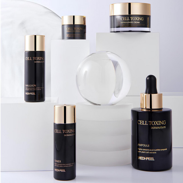 MEDIPEEL⁺ Антивозрастной набор для лица со стволовыми клетками Cell Toxing Dermajours Essential Set (2*30 мл + 100 мл + 50 мл + 10 мл)