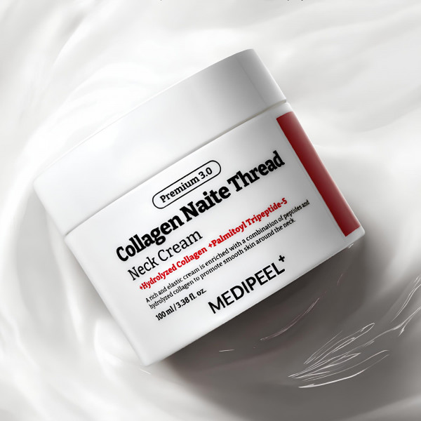 MEDIPEEL⁺ Подтягивающий крем для шеи с пептидным комплексом и коллагеном Premium 3.0 Collagen Naite Thread Neck Cream (100 мл)