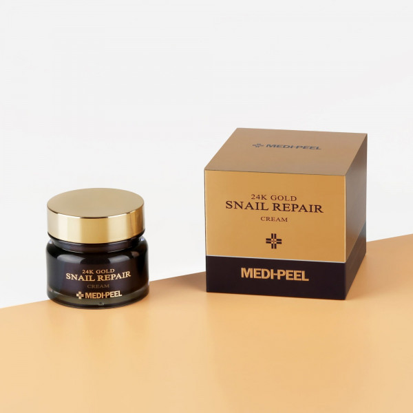 MEDI-PEEL Премиум-крем для лица с коллоидным золотом и муцином улитки 24K Gold Snail Repair Cream (50 г) 
