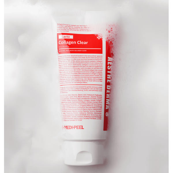 MEDIPEEL⁺ Укрепляющая пенка для умывания с коллагеном и лактобактериями Red Lacto Collagen Clear 2.0 (300 мл)
