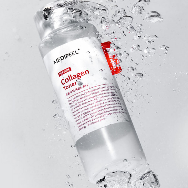 MEDIPEEL⁺ Успокаивающий тонер для лица с коллагеном и пептидами Red Lacto Collagen Soothing Essence Toner (200 мл)