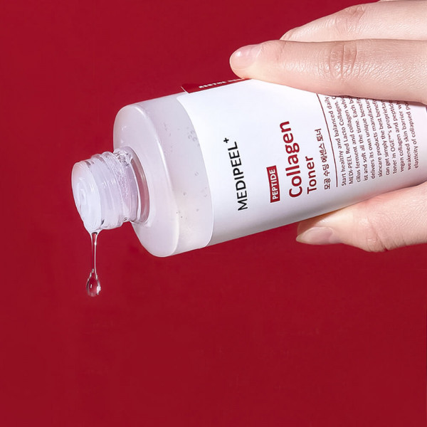 MEDIPEEL⁺ Успокаивающий тонер для лица с коллагеном и пептидами Red Lacto Collagen Soothing Essence Toner (200 мл)