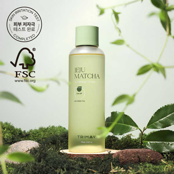 TRIMAY Слабокислотный тонер для лица с чаем матча Jeju Matcha Low pH Soothing Toner (200 мл)