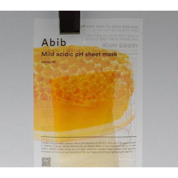 Abib Питательная cлабокислотная тканевая маска для лица с экстрактом меда Mild Acidic pH Sheet Mask Honey Fit (30 мл)