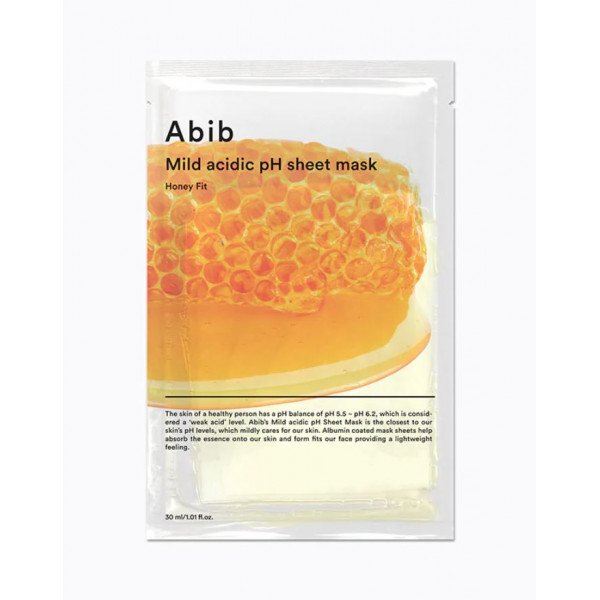 Abib Питательная cлабокислотная тканевая маска для лица с экстрактом меда Mild Acidic pH Sheet Mask Honey Fit (30 мл)