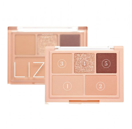LIZDA Палетка теней для век "Теплый бежевый" Mood Fit Palette #03 Warm Beige Talk Mini (5 г)