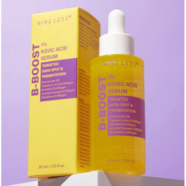 NINE LESS Осветляющая сыворотка для лица с коевой кислотой B-Boost 1% Kojic Acid Serum (30 мл)