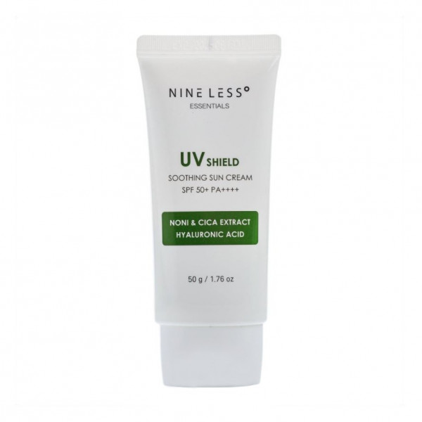 NINE LESS Веганский успокаивающий солнцезащитный крем для лица Essentials UV Shield Soothing Sun Cream SPF50+ PA++++ (50 г)