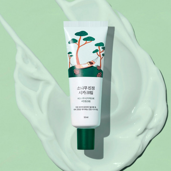 ROUND LAB Успокаивающий крем для лица с экстрактами сосны и центеллы Pine Calming Cica Cream (50 мл)