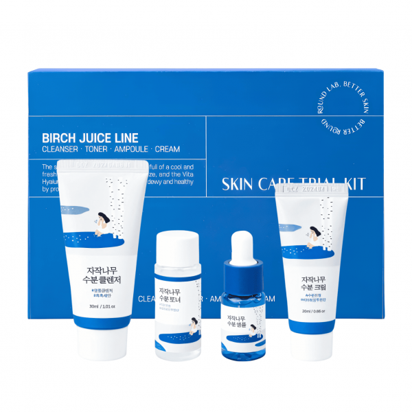 ROUND LAB Увлажняющий набор миниатюр для лица с березовым соком Birch Juice Trial Kit (30 мл + 2*20 мл + 10 мл)