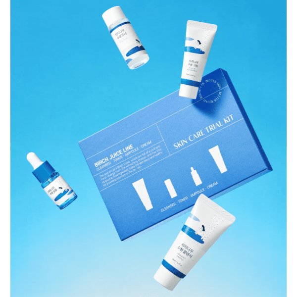 ROUND LAB Увлажняющий набор миниатюр для лица с березовым соком Birch Juice Trial Kit (30 мл + 2*20 мл + 10 мл)