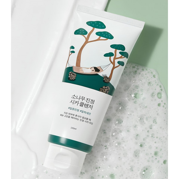 ROUND LAB Успокаивающая пенка для умывания с экстрактом сосны и центеллы Pine Calming Cica Cleanser (150 мл)