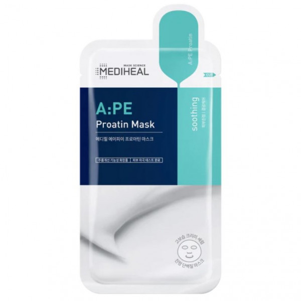 MEDIHEAL Успокаивающая тканевая маска для лица c аминокислотами Proatin A.PE Mask (25 мл)