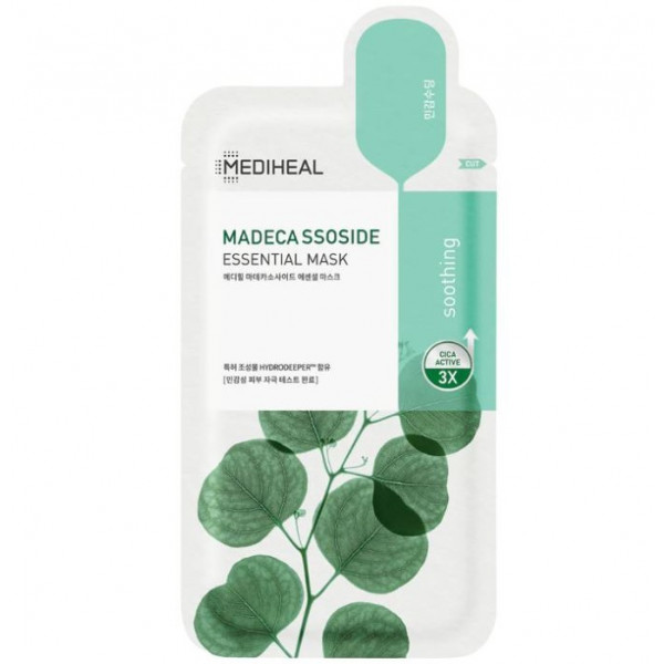 MEDIHEAL Успокаивающая тканевая маска для лица с мадекассосидом Madecassoside Essential Mask (24 мл)
