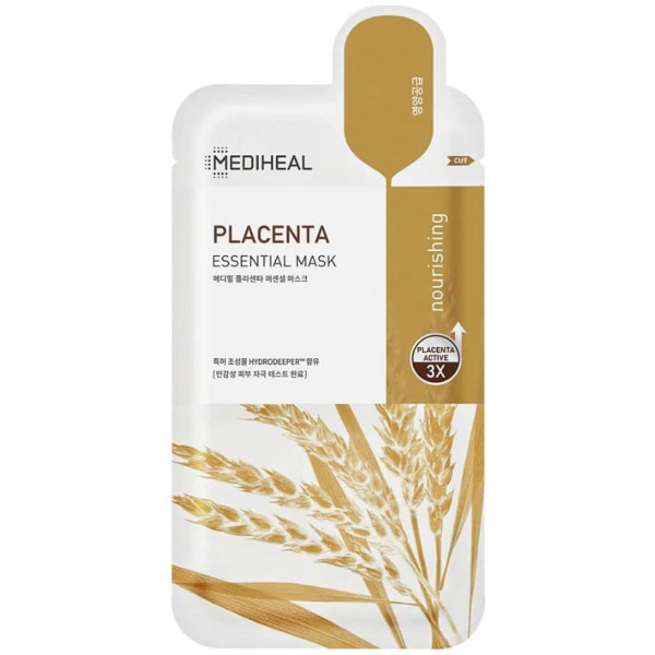 MEDIHEAL Питательная тканевая маска для лица с плацентой Placenta Essential Mask (24 мл)