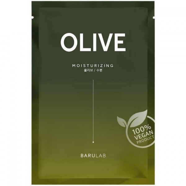 BARULAB Увлажняющая тканевая маска для лица с экстрактом оливы The Clean Vegan Olive Mask (23 г)