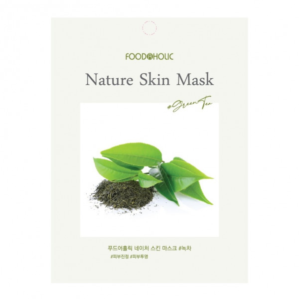 FOODAHOLIC Тканевая маска для лица с экстрактом зеленого чая Green Tea Nature Skin Mask (23 мл)