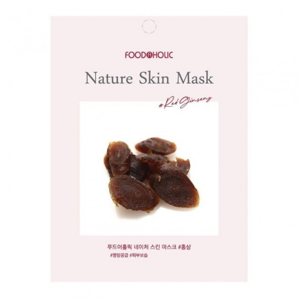 FOODAHOLIC Тканевая маска для лица с экстрактом красного женьшеня Red Ginseng Nature Skin Mask (23 мл)